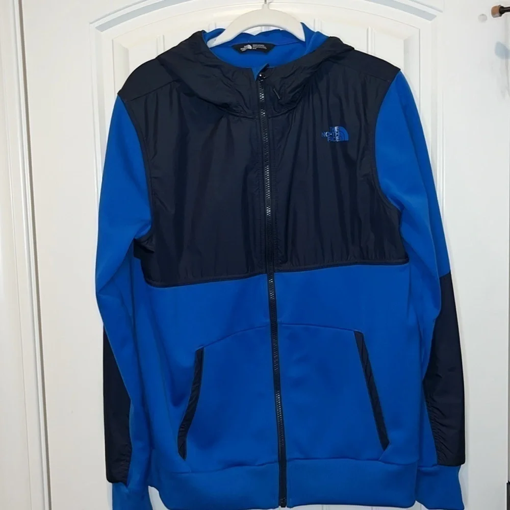 MEN’S Blue/Navy Northface sweatshirt hooded jacket full zip size M